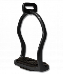 Stigebøjle Alu 12 cm Sort