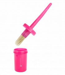Hovpensel med container Pink