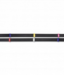 Waldhausen X-Line Tøjle med Farvede Stoppere Sort